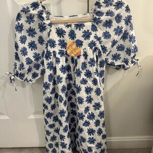 NEW Hayden Girls Blue Floral Dress Size Large 11/12 NWT